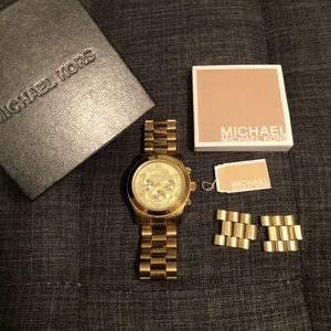 Michael Kors Gold Oversized Watch DISCOUNTshipping
